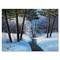 Designart Christmas Forest with River & Trees III  Canvas Wall Art